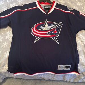 Authentic Reebok Columbus Blue Jackets hockey jersey